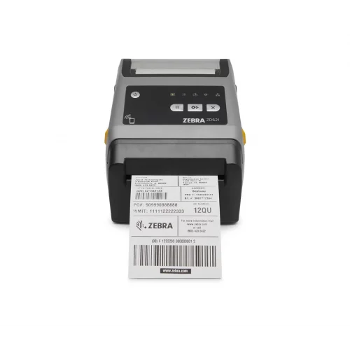 ZEBRA ZD621 Direkt Termal Barkod Etiket Yazıcı 300 Dpi, USB, USB Host, Ethernet, Seri, WiFi Kablosuz, Bluetooth BT4, Taşıyıcısız Kaplamasız Altsız Linerless Kesici Model No: ZD6A043-D4EL02EZ