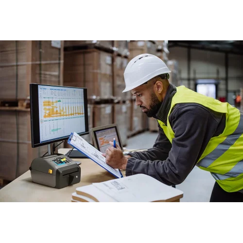 ZEBRA ZD621 Direkt Termal Barkod Etiket Yazıcı Renkli Dokunmatik LCD Ekran, 203 Dpi, USB, USB Host, Ethernet, Seri, WiFi Kablosuz, Bluetooth BT4, Kesici, Model No: ZD6A142-D2EL02EZ
