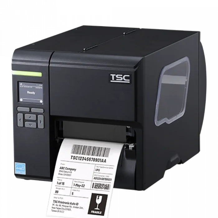 TSC ML240P Termal Transfer, 203 Dpi USB Ethernet Endüstriyel Barkod Etiket Rulo Yazıcı