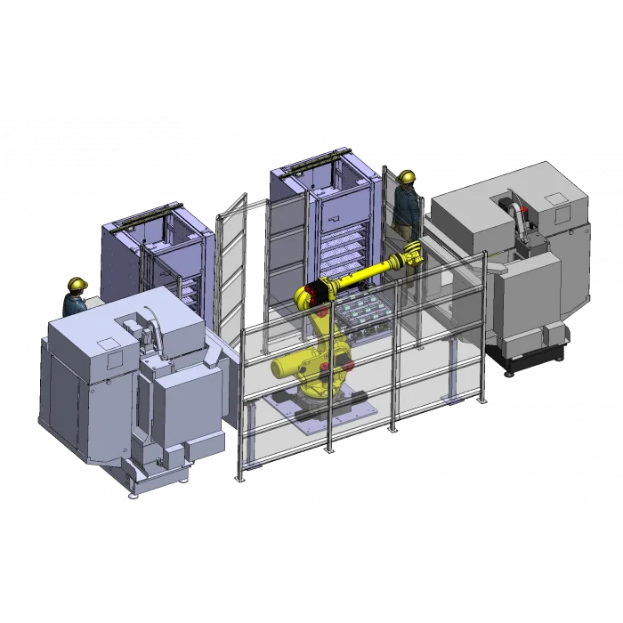 Makine Görüşü Kameralı Görüntü İşleyerek, Robot ile CNCye Ürün Besleme Otomasyonu