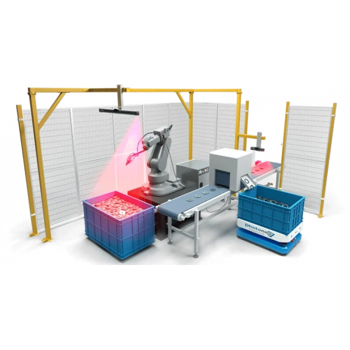 Makine Görüşü Kameralı Görüntü İşleyerek, Robot ile CNCye Ürün Besleme Otomasyonu