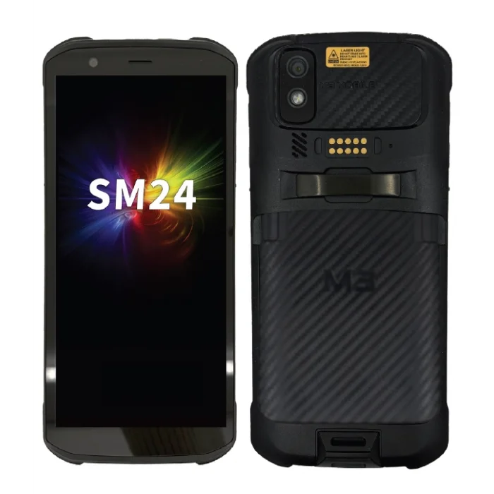 M3 MOBILE SM24X Android El Terminali 4G Wi-Fi 6E BT 5.3 NFC, 8GB/128GB, CM60E 2D Okuyucu