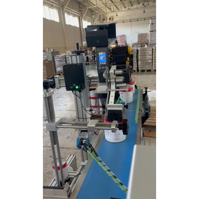 Motiva Termal Transfer Dikey / Yatay Kullanılabilen 4 113mm Etiket Yaz Yapıştır ( Print & Apply ) 50x200cm Konveyör Aplikatör Yazıcı ile Beraber Tam Set