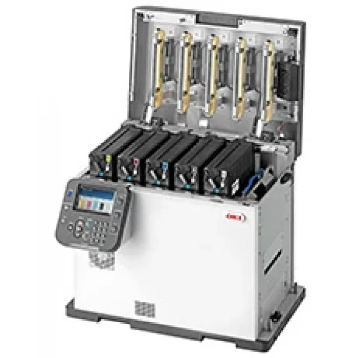 Oki Pro1050 5 Renkli LED CMYKW Kuru Toner 130mm Rulo Etiket Yazıcı