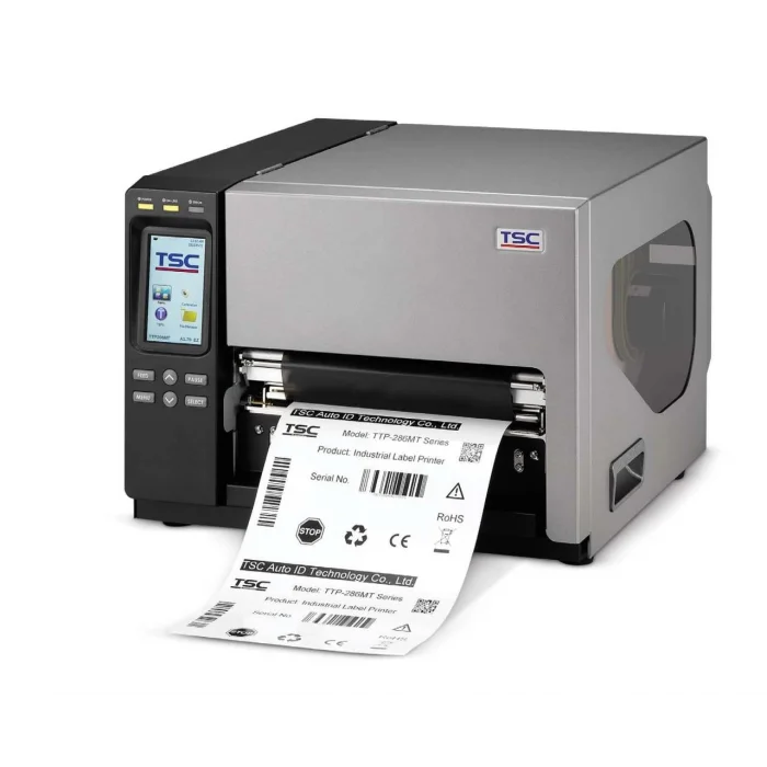 TSC TTP-384MT Termal Transfer, 300 Dpi USB Ethernet Performans Endüstriyel Barkod Etiket Rulo Yazıcı