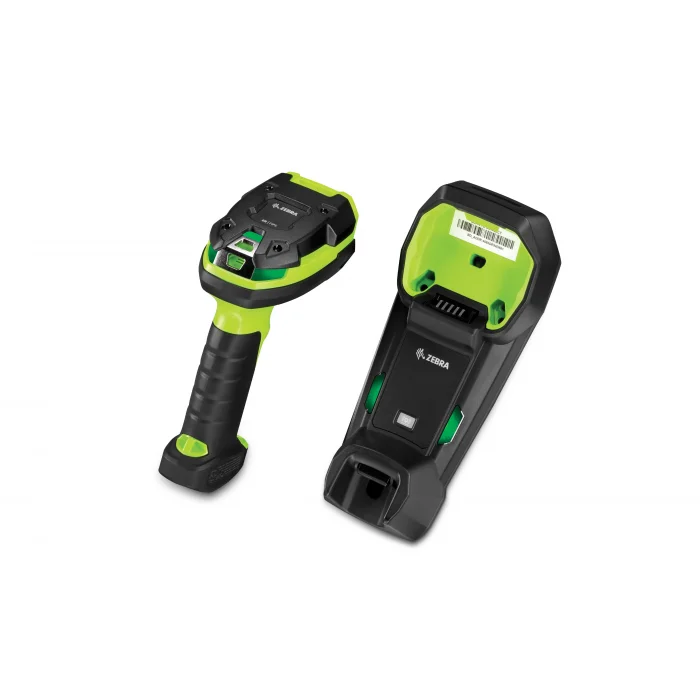 ZEBRA DS3678-ER3U4212SVW Model Ultra Dayanıklı Yeşil Vibrasyonlu Kablosuz Barkod Okuyucu Standard Cradle USB