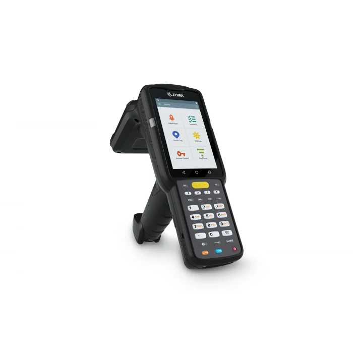ZEBRA MC339U-GE3EG4EU MC3390xR, 4GB RAM / 32GB ROM, RFID El Terminali, Doğrusal Anten, 802.11 a/b/g/n/ac, SE4850 Genişletilmiş Menzilli 2D Görüntüleyici, 38 Tuşlu, Genişletilmiş Kapasiteli Pil, GMS