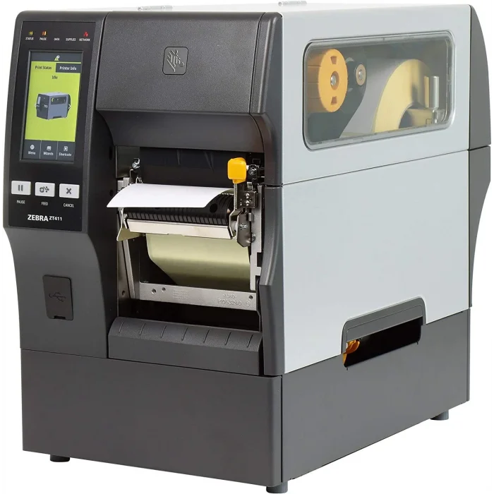 ZEBRA Termal Transfer Barkod Etiket Yazıcı ZT411 - 12 dot/mm (300 Dpi ) Geri Sarma (Etiket Sıyırıcı) Model No: ZT41143-T4E0000Z