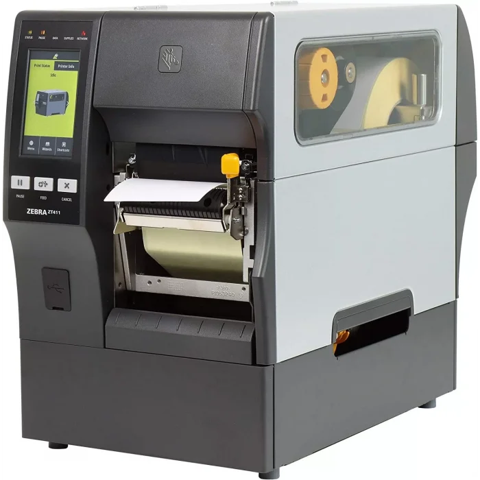 ZEBRA Termal Transfer Barkod Etiket Yazıcı ZT411 - 8 dot/mm (203 Dpi ) Liner Take-Up (Etiket Sıyırıcı) Model No: ZT41142-T3E0000Z