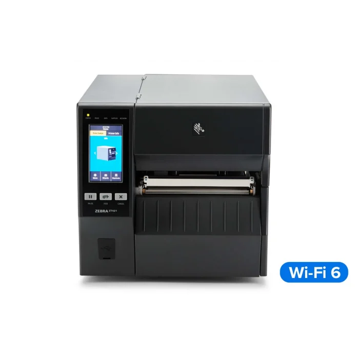 ZEBRA Termal Transfer Barkod Etiket Yazıcı ZT421 - 8 dot/mm (203 Dpi ) Wi-Fi 6 802.11ax Model No: ZT42162-T0EG000Z
