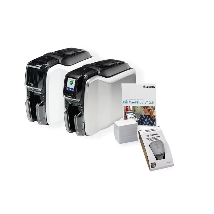 ZEBRA ZC300 ZC32-000CQ00EM00 Çift Taraflı, PVC Kimlik Kart Yazıcı, USB ve Ethernet, CardStudio 2.0 (Standart),200 PVC Kart, YMCKO Ribbon (200 Görüntü)