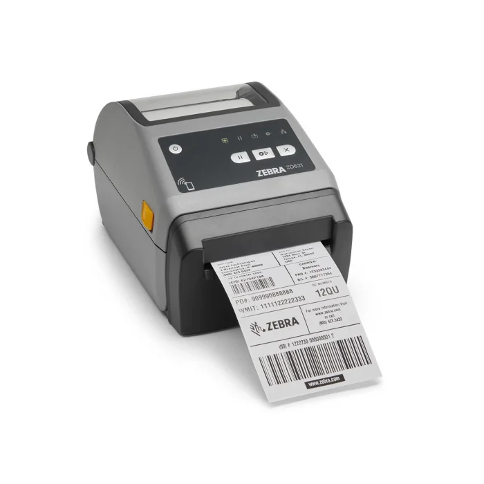 ZEBRA ZD621 Direkt Termal Barkod Etiket Yazıcı 203 Dpi, USB, USB Host, Ethernet, Seri, WiFi Kablosuz, Bluetooth BT4, Model No: ZD6A042-D0EL02EZ