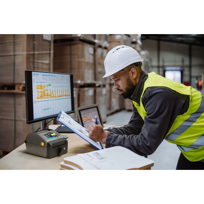 ZEBRA ZD621 Direkt Termal Barkod Etiket Yazıcı Renkli Dokunmatik LCD Ekran, 203 Dpi, USB, USB Host, Ethernet, Seri, WiFi Kablosuz, Bluetooth BT4, Model No: ZD6A142-D0EL02EZ