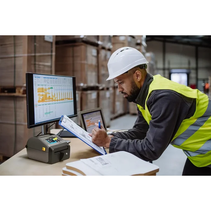 ZEBRA ZD621 Direkt Termal Barkod Etiket Yazıcı Renkli Dokunmatik LCD Ekran, 300 Dpi, USB, USB Host, Ethernet, Seri, WiFi Kablosuz, Bluetooth BT4, Model No: ZD6A143-D0EL02EZ