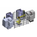 Makine Görüşü Kameralı Görüntü İşleyerek, Robot ile CNCye Ürün Besleme Otomasyonu
