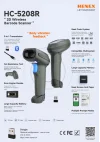 HENEX HC-5208R 2D Kablosuz Bluetooth Barkod Okuyucu