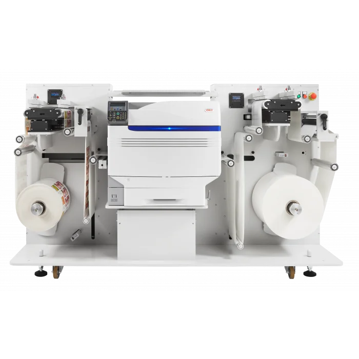 Oki ES9542R 5 Renkli CMYKW 330mm Rulodan Ruloya Etiket ve Karton Yazıcı