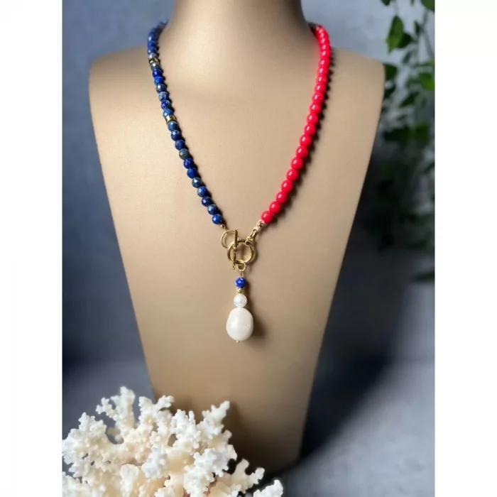 Lapis Lazuli Mercan Kolye