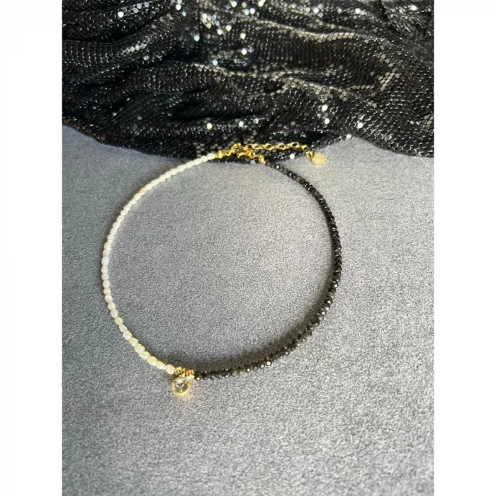 Obsidyen İnci Kolye