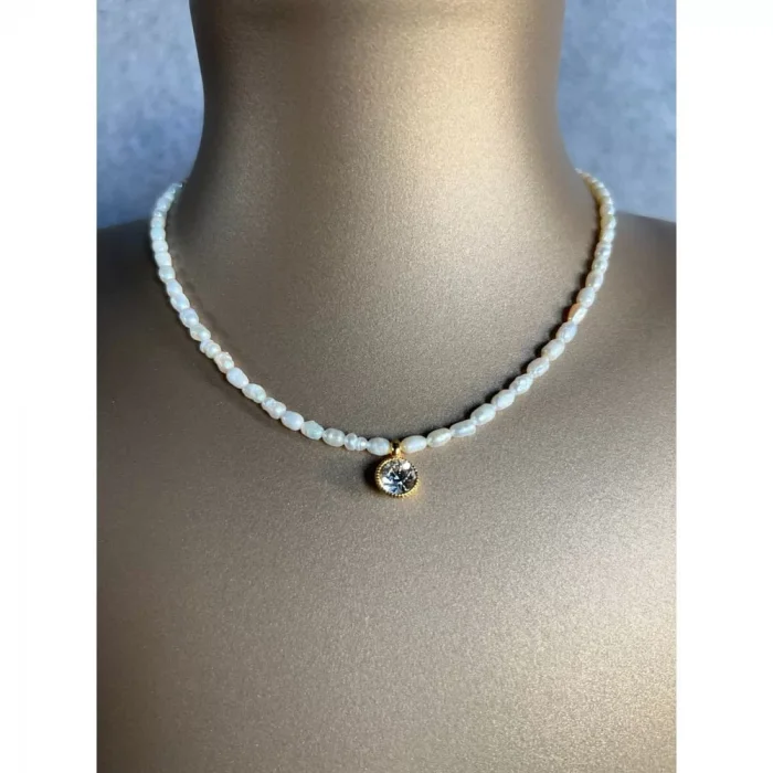 Arpa İnci Damla Kolye Uçlu Kolye