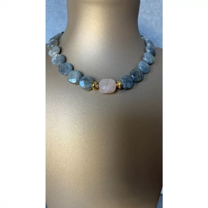 Labradorit Morganit Kolye