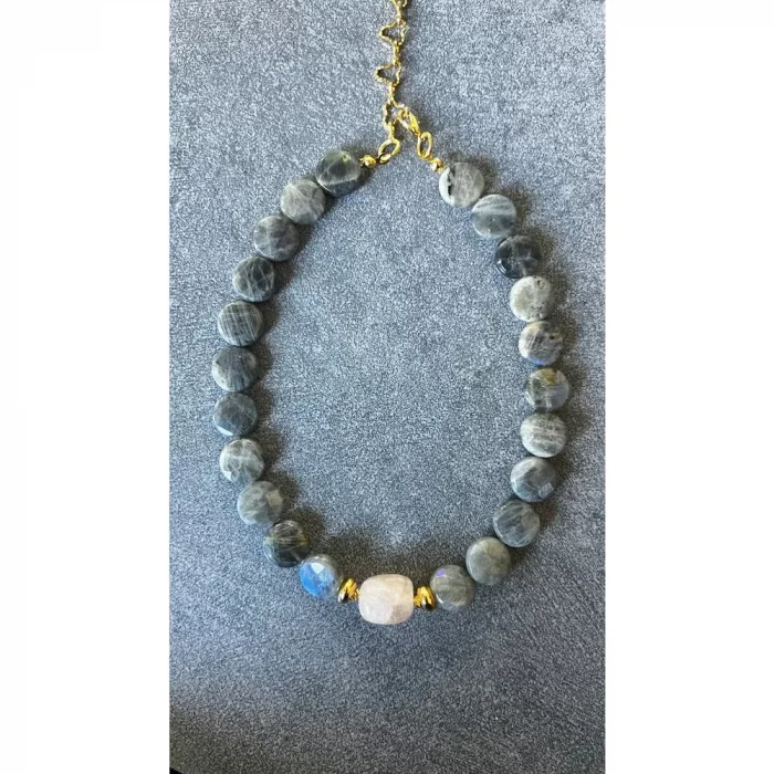 Labradorit Morganit Kolye