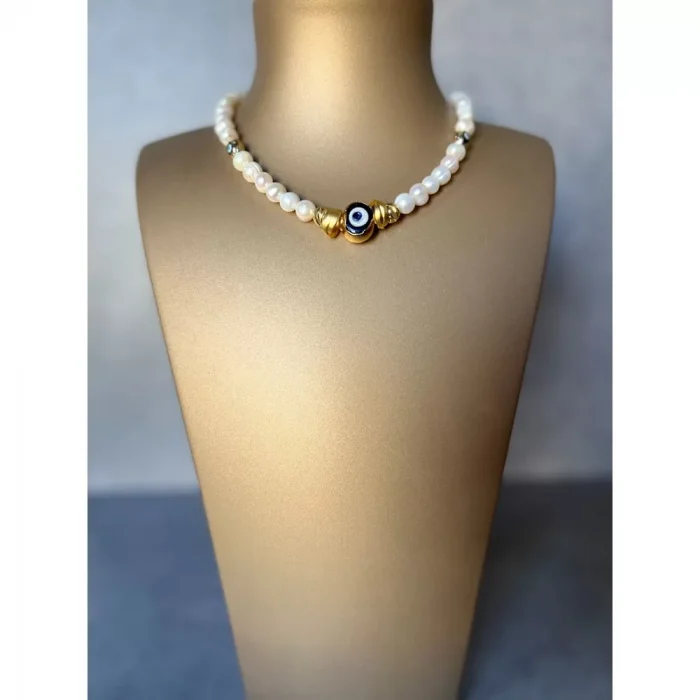 Nazar Boncuklu İnci Kolye