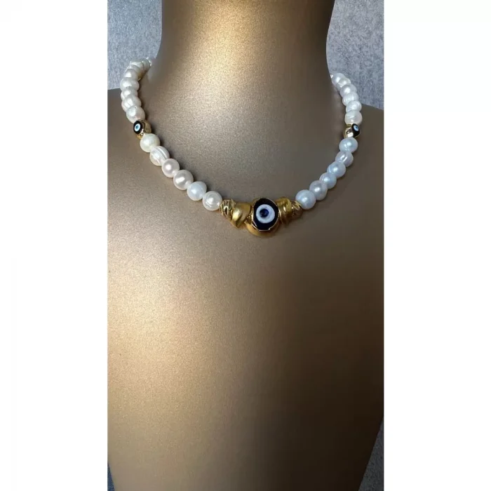 Nazar Boncuklu İnci Kolye
