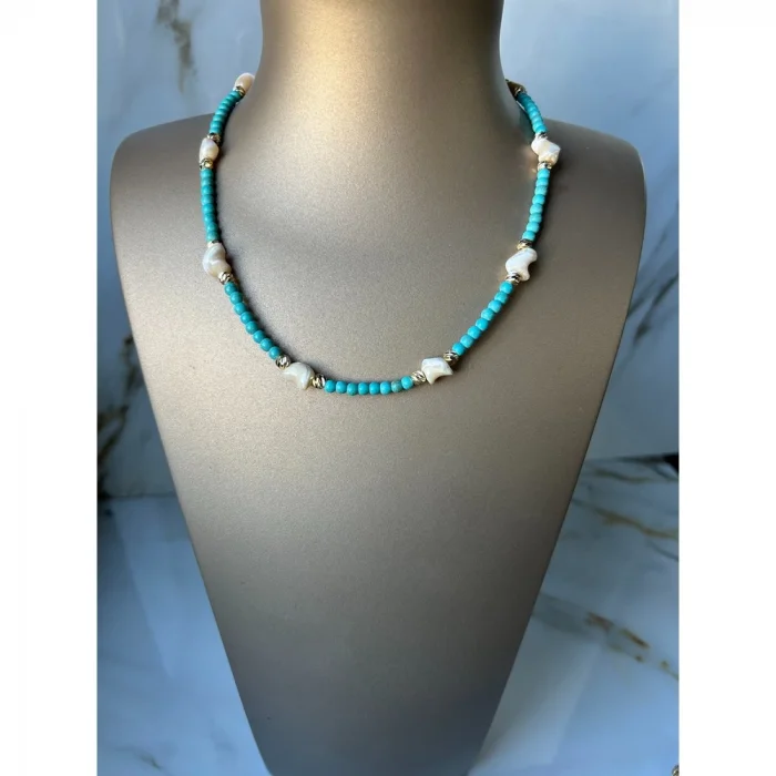 Turkuaz Sedef Kolye