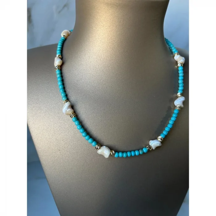 Turkuaz Sedef Kolye