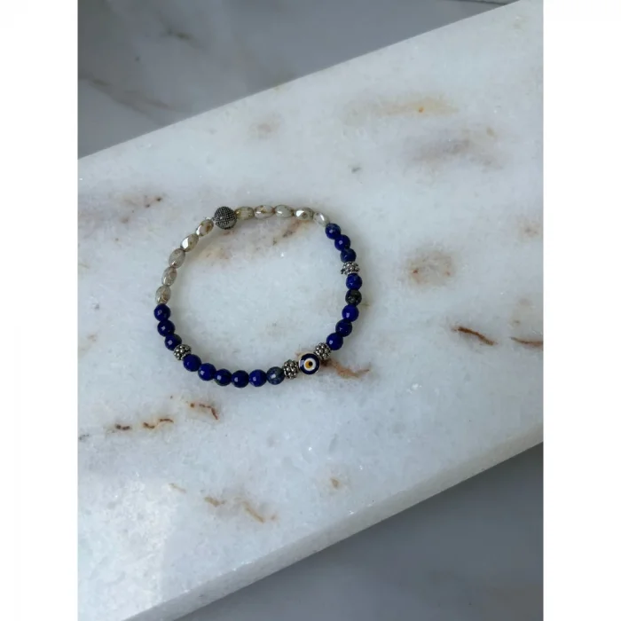 Lapislazuli Hematit Bileklik