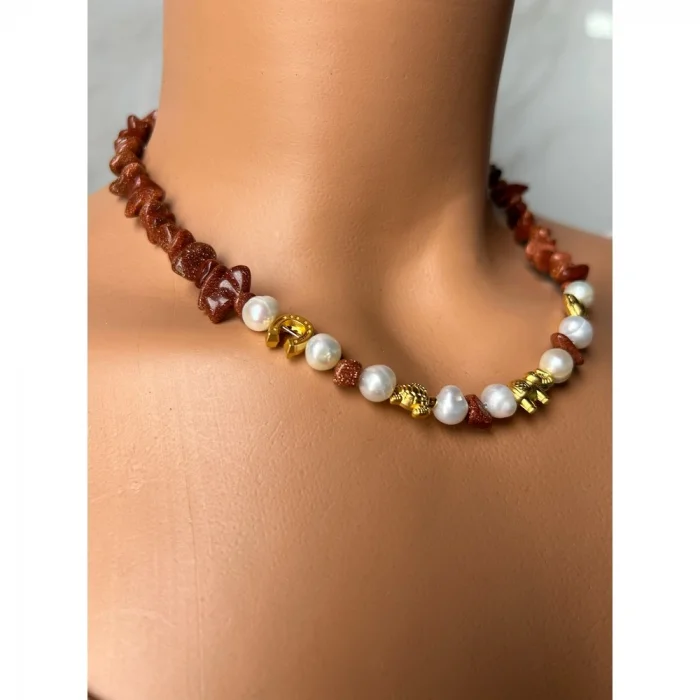 Yıldız Taşı İnci Şans Aparatlı Kolye