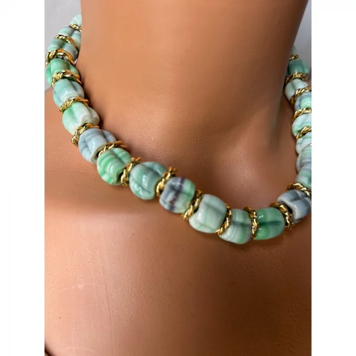 Cam Boncuk Ametist Kolye