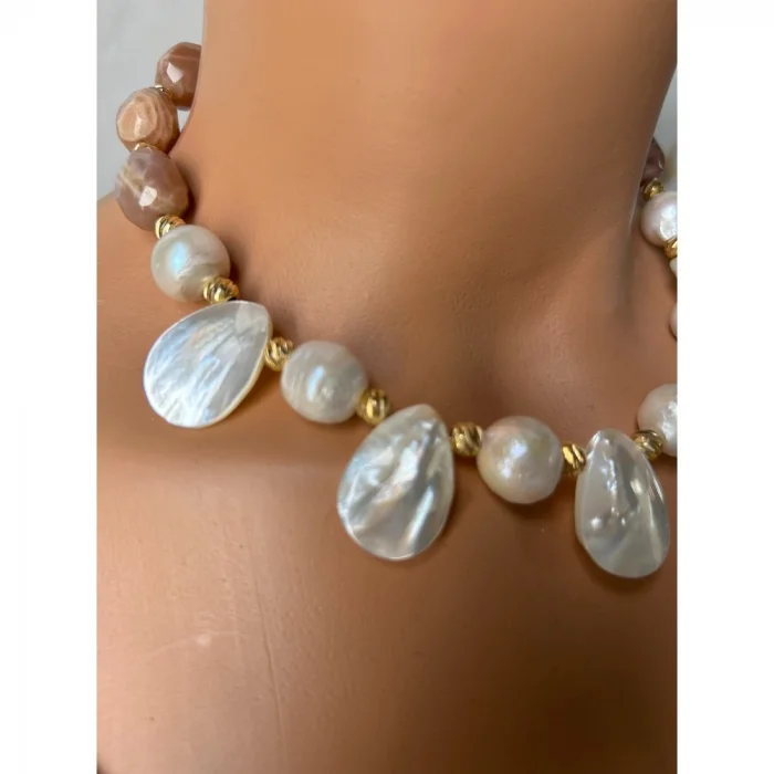 Barok İnci Sedef Aytaşı Kolye