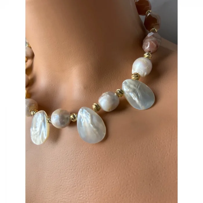 Barok İnci Sedef Aytaşı Kolye