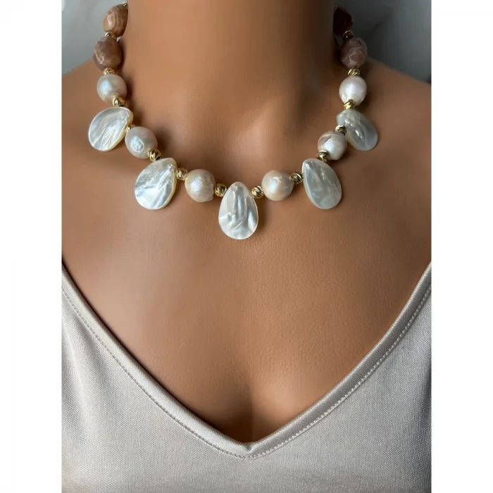 Barok İnci Sedef Aytaşı Kolye