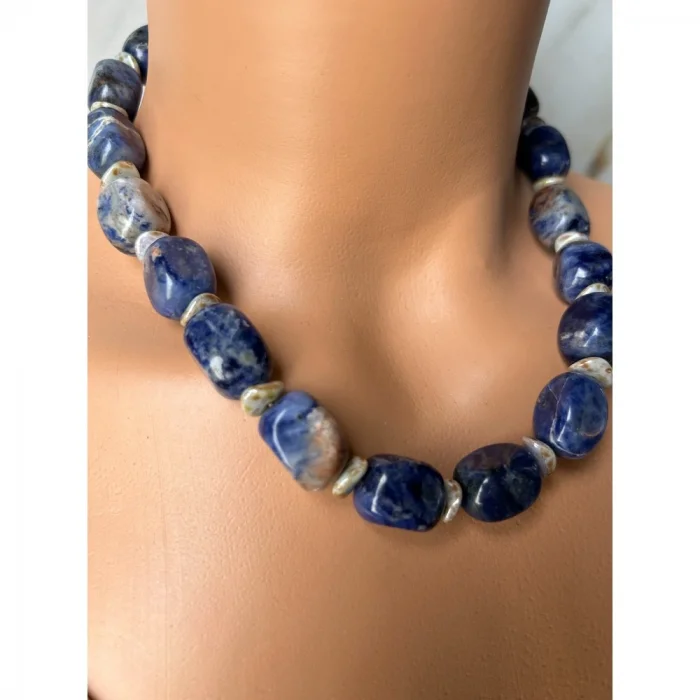 Sodalit Hematit Kolye