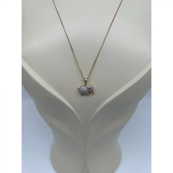 Fil Uçlu Rose Kolye