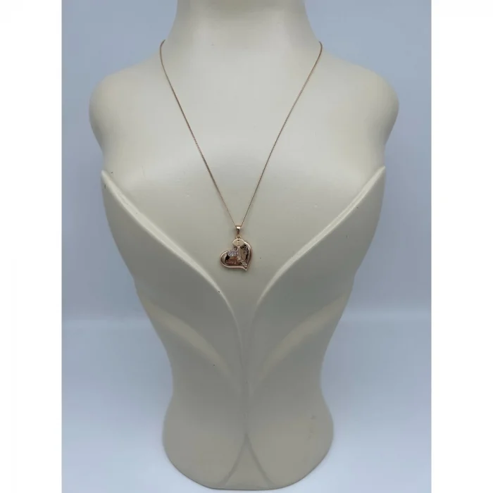 Kalp ve Anahtar Uçlu Kolye