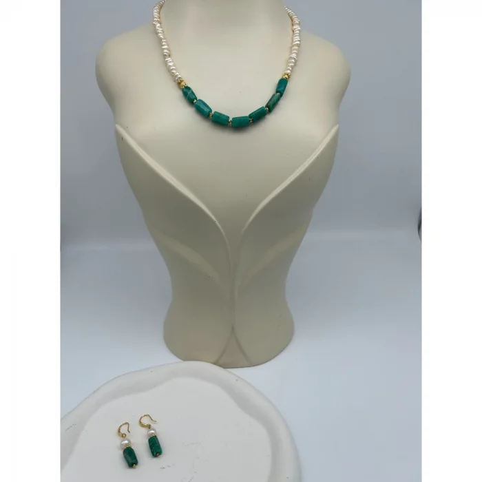 Amazonit İnci Kolye