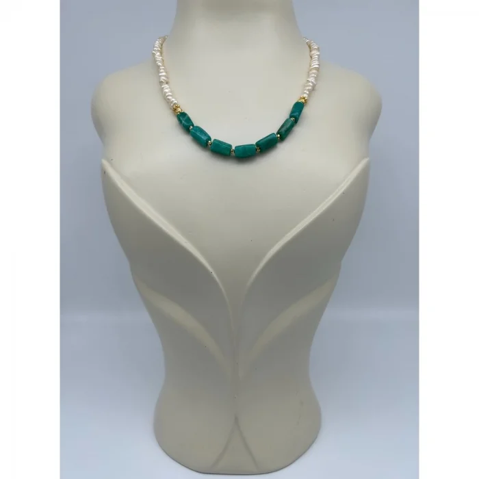 Amazonit İnci Kolye