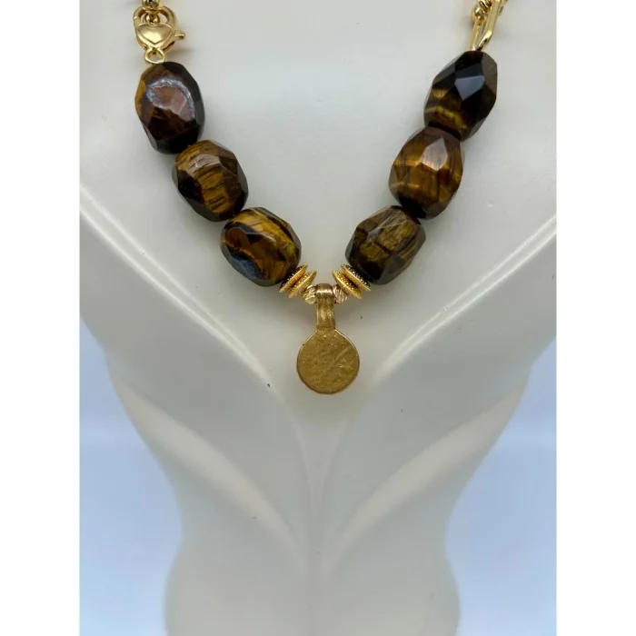 Kaplan Gözü Tiffany Zincir Kolye