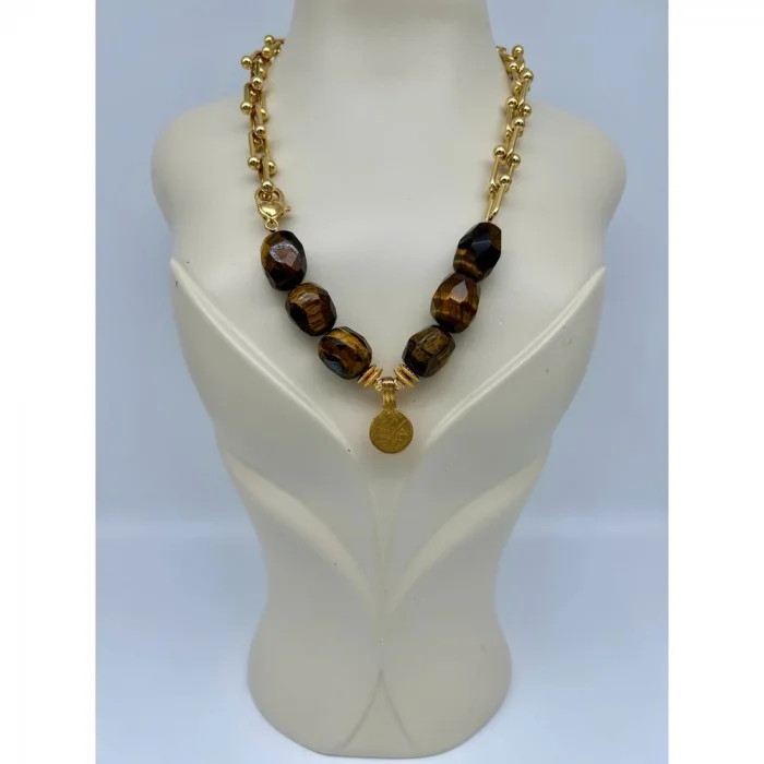 Kaplan Gözü Tiffany Zincir Kolye