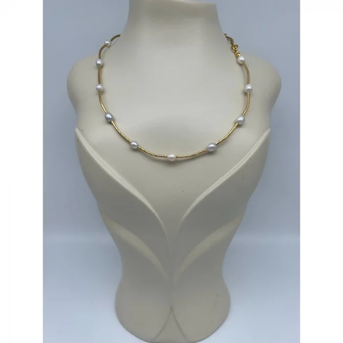 İnci Çubuk Boncuk Kolye