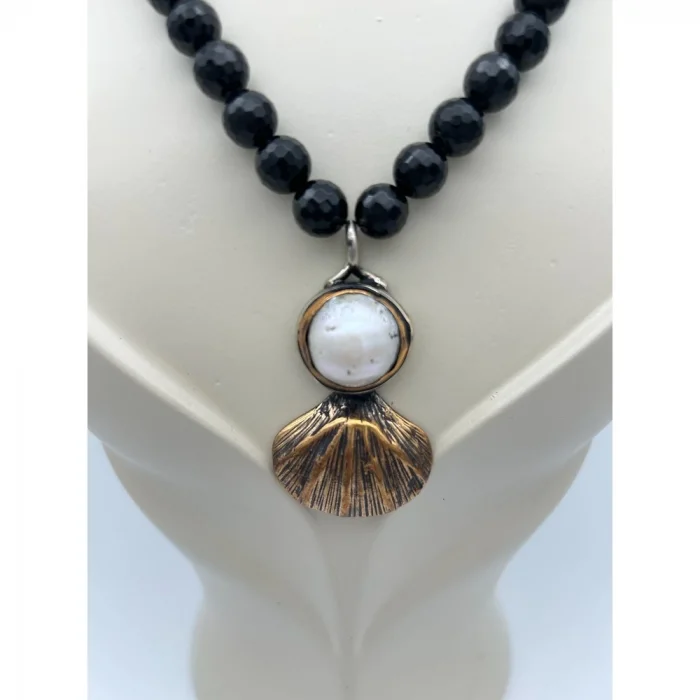 Turmalin Eskitme Uçlu Kolye