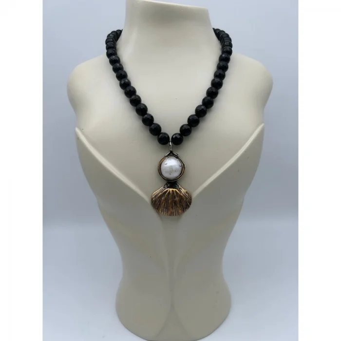 Turmalin Eskitme Uçlu Kolye