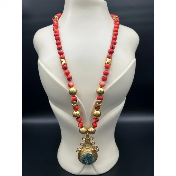 Mercan Antik Uçlu Kolye