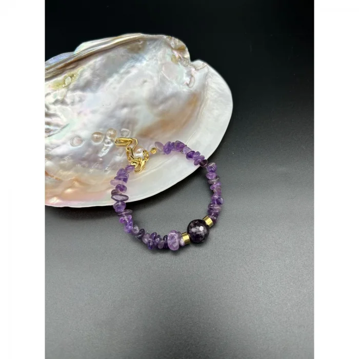 Kırık Ametist Bileklik