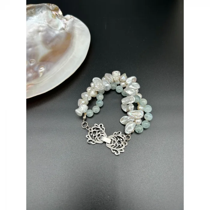 Aquamarine İnci Bileklik