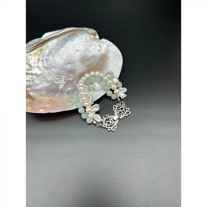 Aquamarine İnci Bileklik